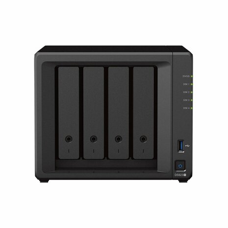 Synology DiskStation DS923+ NAS | 4 Drive Bays | AMD Ryzen R1600 | 2x Gigabit Ethernet | Desktop | Zwart