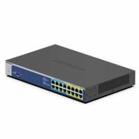 NETGEAR GS516UP | Unmanaged Switch | 16 Poorten | Gigabit Ethernet (10/100/1000 Mbps) | PoE | Grijs