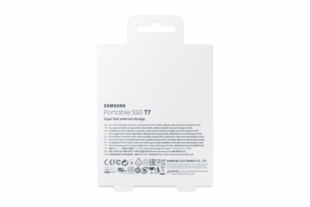 Samsung T7 | Externe SSD | 1TB | USB 3.2 Gen2 | 1.050MB/s Lezen | 1.000MB/s Schrijven | Blauw