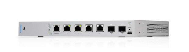 Ubiquiti UniFi US-XG-6POE | Managed Switch | 6 Poorten | 10G Ethernet (100/1000/10000) | Power over Ethernet (PoE) | 1U | Grijs