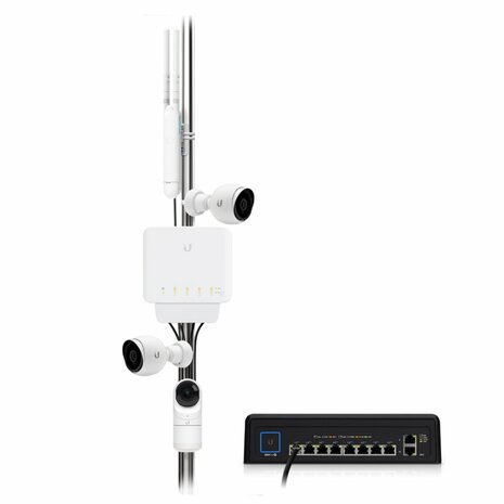 Ubiquiti UniFi USW-FLEX | Managed L2 Switch | Gigabit Ethernet (10/100/1000) | Power over Ethernet (PoE) | Wit