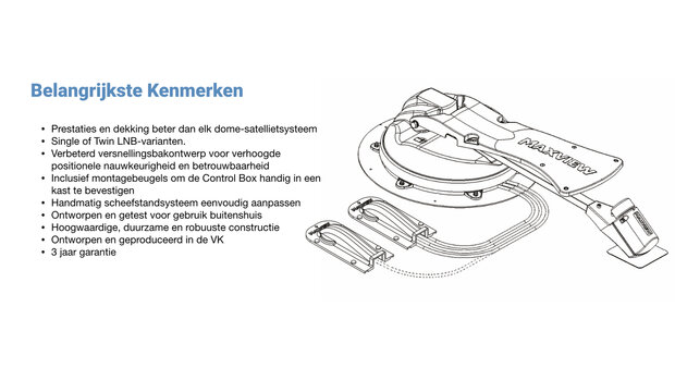 Maxview Target Auto Skew 65cm Single of Twin