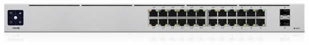 Ubiquiti UniFi 24-Port PoE | Managed L2/L3 Switch | 24 Poorten | Gigabit Ethernet (10/100/1000 Mbps) | PoE | 1U Rackmount | Zilver