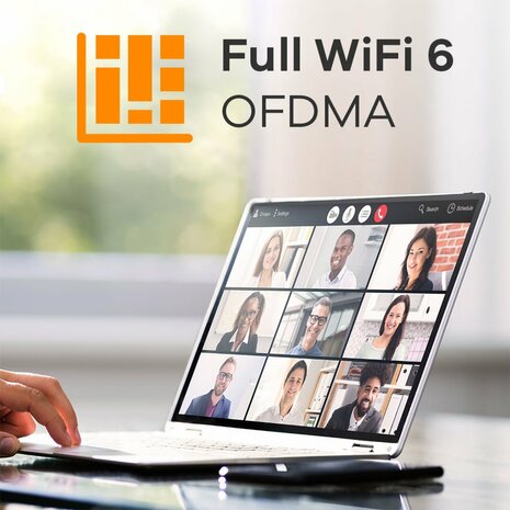 Zyxel NWA50AX | WiFi 6 Access Point (AX1800) | 1775 Mbit/s | PoE+ (adapter inbegrepen) | Inclusief Montagebeugel