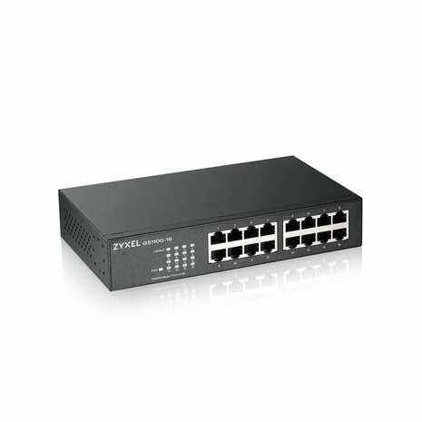 Zyxel GS1100-16 | Unmanaged Switch | 16-poorts Gigabit Ethernet | Zwart