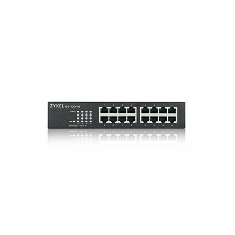 Zyxel GS1100-16 | Unmanaged Switch | 16-poorts Gigabit Ethernet | Zwart