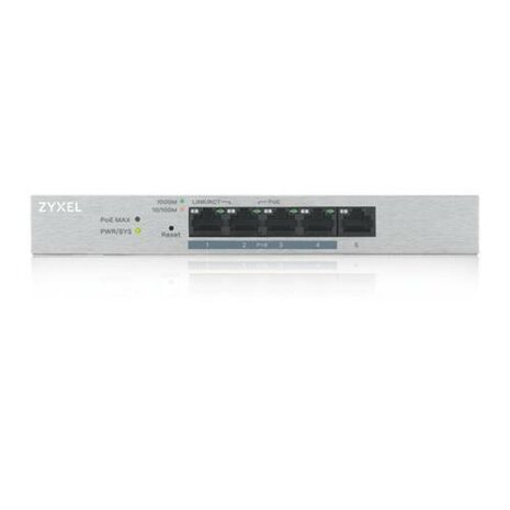 Zyxel GS1200-5HP v2 | Managed Switch | 5 Poorten | Gigabit Ethernet | PoE