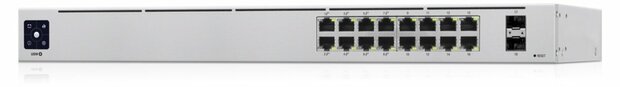 Ubiquiti UniFi USW-16-POE Gen2 | 16-poorts Managed L2/L3 Gigabit Switch | 8x PoE+ (802.3at) | 2x SFP | 42W PoE-budget | Fanless | 1U Rackmount