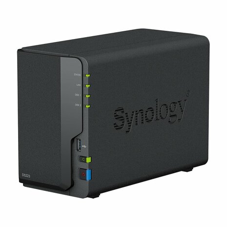 Synology DiskStation DS223 NAS | 2 Drive Bays | 1x Gigabit Ethernet | Zwart