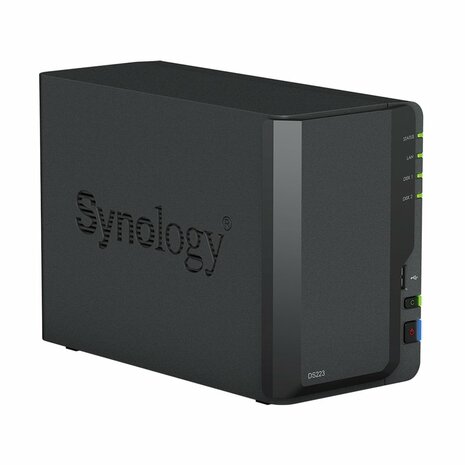 Synology DiskStation DS223 NAS | 2 Drive Bays | 1x Gigabit Ethernet | Zwart