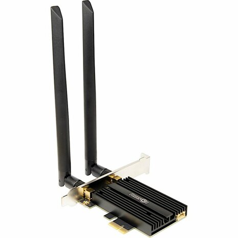 Inter-Tech DMG-36 Interne Adapter | WLAN: 802.11 a/b/g/n/ac/ax (Wi-Fi 6E) | Tot 5400 Mbit/s | Bluetooth 5.2