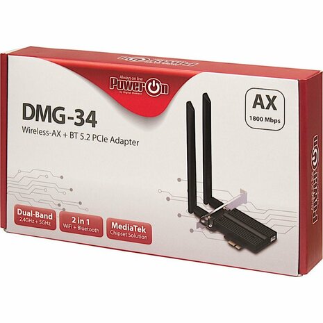 Inter-Tech DMG-34 Intern WLAN / Bluetooth 1800 Mbit/s
