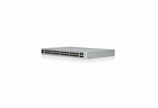 Ubiquiti UniFi USW-48-POE | Managed L2 Switch | 48-poorts Gigabit Ethernet | PoE | 1U Rackmount | Roestvrijstaal