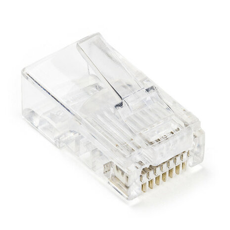RJ45 connector Cat6 FTP Voor stugge en soepele kern, Doorsteekmontage 10 stuks