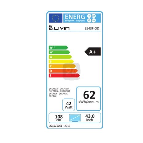 Qsmarter 43" DLED FHD TV Ultra Slim Frameless WebOS