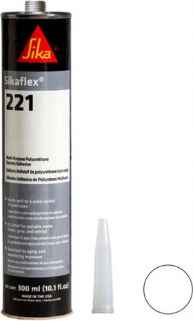 Sikaflex 221 PU lijm & afdicht kit wit