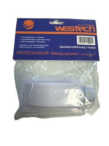 Asat Kunststof Solarkabel Dakdoorvoer Enkel Wit 