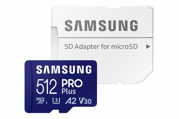 Samsung EVO Plus | MicroSDXC | 512GB | Class 10 | UHS-I U3 | Inclusief adapter