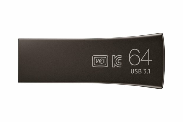 Samsung Bar Plus | 64GB USB-A 3.2 Flash Drive | Titanium