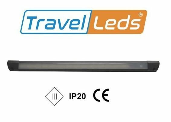  Travelleds Lineaire alu zw COB 4K 422mm schakelaar/touch