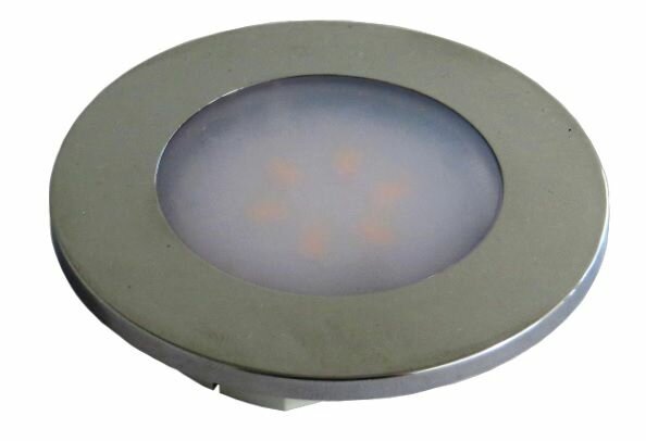 Travelleds inb spot Ch 80mm 6+6 Leds 3K+6K klem