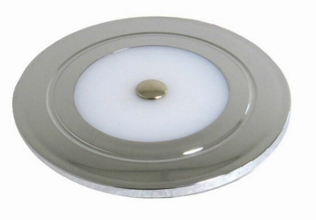 Travelleds inb spot Ch 80mm 6 Leds 3K+blauw touch klem