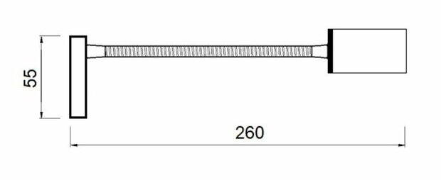 Travelleds opb spot Ch flex led 5K 260mm opaal switch