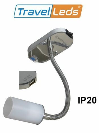 Travelleds opb spot Ch flex led 5K 260mm opaal switch/usb