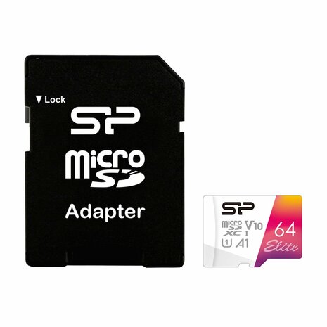 Silicon Power Elite | MicroSDXC | 64GB | Class 10 | UHS-I U1