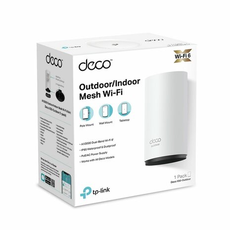 TP-Link Deco X50-Outdoor (1-pack) | Dual-band WiFi 6 Mesh Router | Gigabit Ethernet | AX3000
