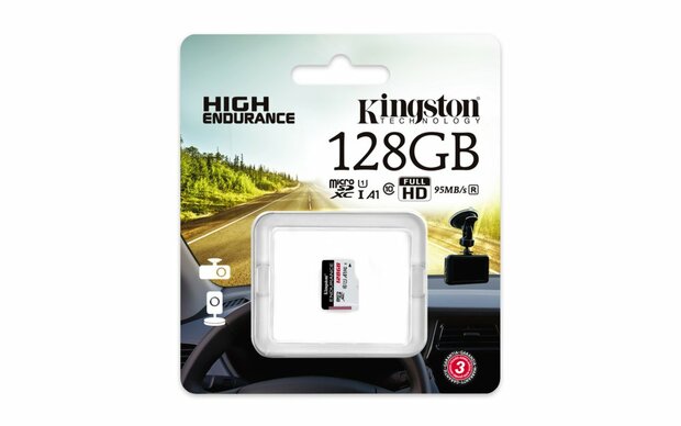 Kingston High Endurance | MicroSDXC | 128GB | Class 10 | UHS-I U1 | A1 | 95MB/s