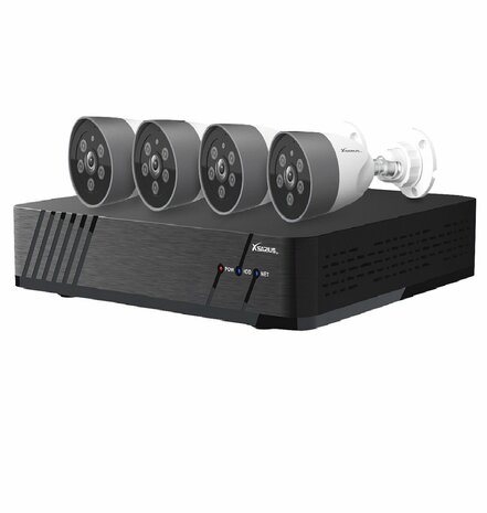  Xsarius XSR-4 Beveiligingscamera Set 4 POE Smart AI IP camera - 4MP Full HD 1080p