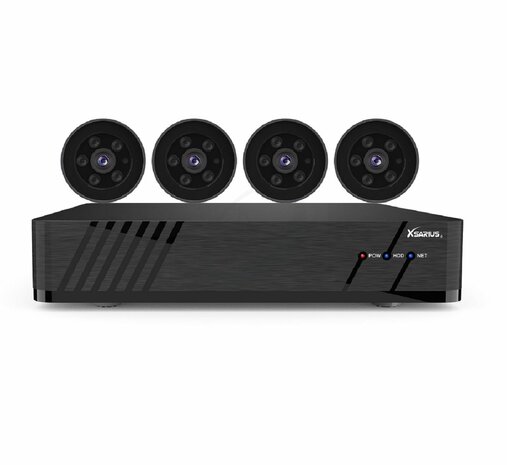  Xsarius XSR-4 Beveiligingscamera Set 4 POE Smart AI IP camera - 4MP Full HD 1080p