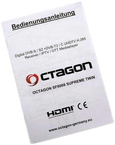 OCTAGON SF8008 SUPREME 4K UHD E2 DVB-S2X & DVB-C/T2 COMBO (DUAL OS