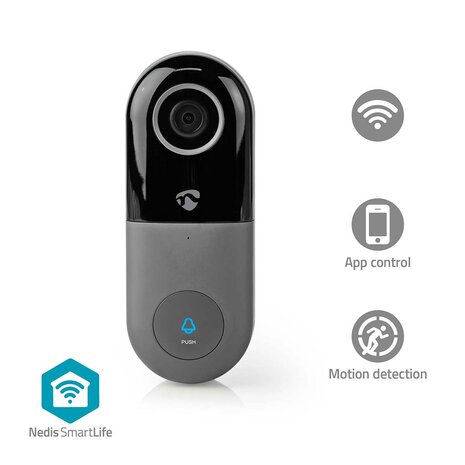 SmartLife Videodeurbel Wi-Fi IP54 Met bewegingssensor Transformator 