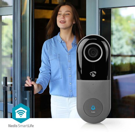 SmartLife Videodeurbel Wi-Fi IP54 Met bewegingssensor Transformator 