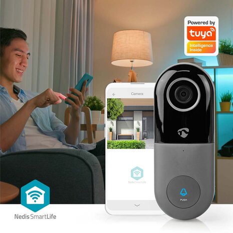 SmartLife Videodeurbel Wi-Fi IP54 Met bewegingssensor Transformator 