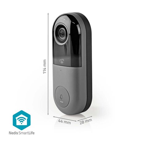 SmartLife Videodeurbel Wi-Fi IP54 Met bewegingssensor Transformator 