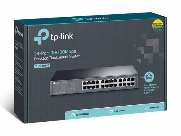 TL-SF1024D | 24-poorts 10/100Mbps Unmanaged Switch | Auto MDI/MDIX | Energie-effici&euml;nt | Rack-monteerbaar | Returned