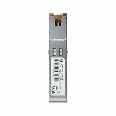 Ubiquiti UACC-CM-RJ45-1G | SFP Transceiver Module | 10/100/1000 Mbps | Koper | RJ45 | 100 m