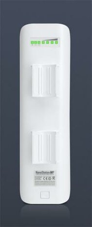 Ubiquiti NanoStation NSM2 | WiFi 4 Outdoor CPE | 150 Mbit/s | Passief PoE (injector inbegrepen) | Inclusief Mastmontagebeugel