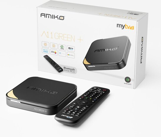 Amiko A11 Green+ 4K UHD Media Streaming Box 