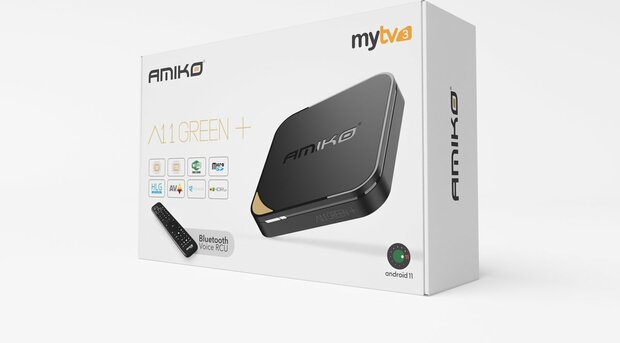 Amiko A11 Green+ 4K UHD Media Streaming Box 