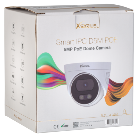 Xsarius Smart IPC D5M POE &ndash; 3K Beveiligingscamera met 5MP, PoE, Audio en Bewegingsdetectie