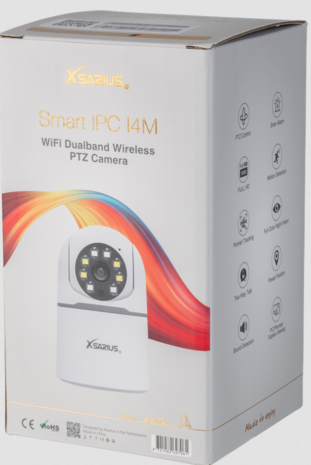 Xsarius Smart IPC I4M WiFi &ndash; Draadloze PTZ Beveiligingscamera met Full HD, Nachtzicht en Geluidsdetectie