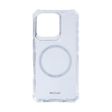 iPhone 16 Pro Rixus Armor-X Anti Shock Case With MagSafe Transparent