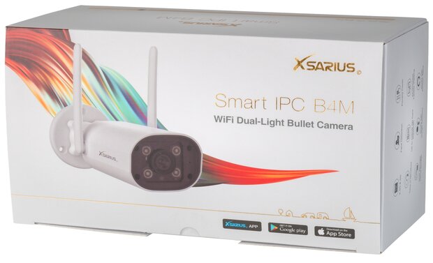 Xsarius Smart IPC B4M WiFi &ndash; Dual-Light Bullet Camera met Gezichtsdetectie, Cloudopslag en Spraakbesturing
