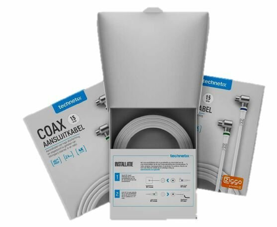 Technetix RLA++21-1.5-S SHOP CATV IEC coaxkabel 1,5m Ziggo