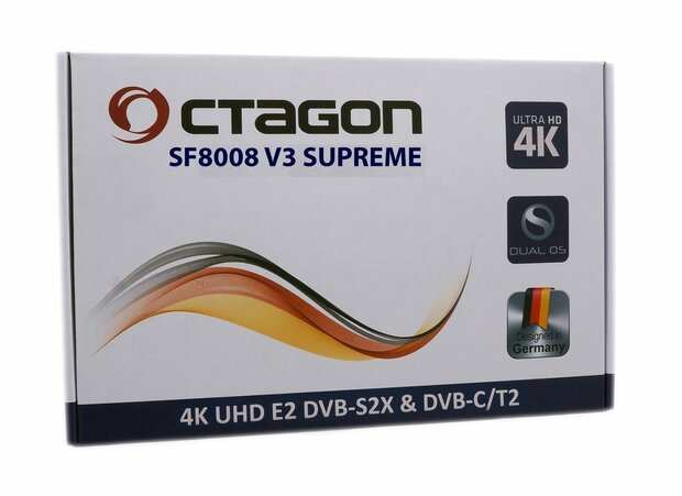 OCTAGON SF8008 V3 SUPREME 4K UHD E2 DVB-S2X & DVB-C/T2 COMBO (DUAL OS)