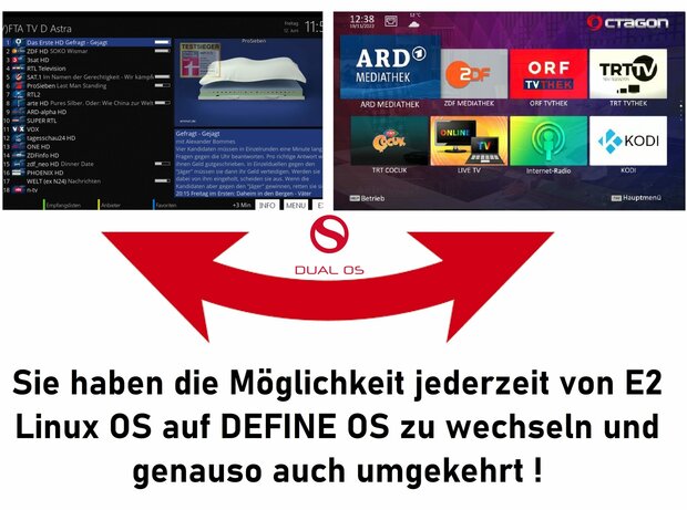 OCTAGON SF8008 V3 SUPREME 4K UHD E2 DVB-S2X & DVB-C/T2 COMBO (DUAL OS)